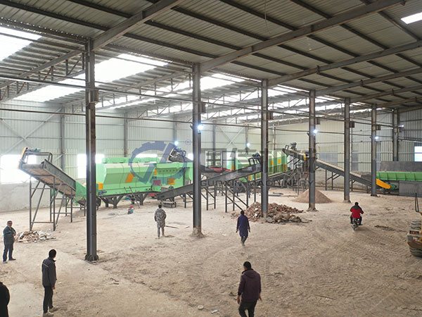 Indonesia municipal waste sorting line working site